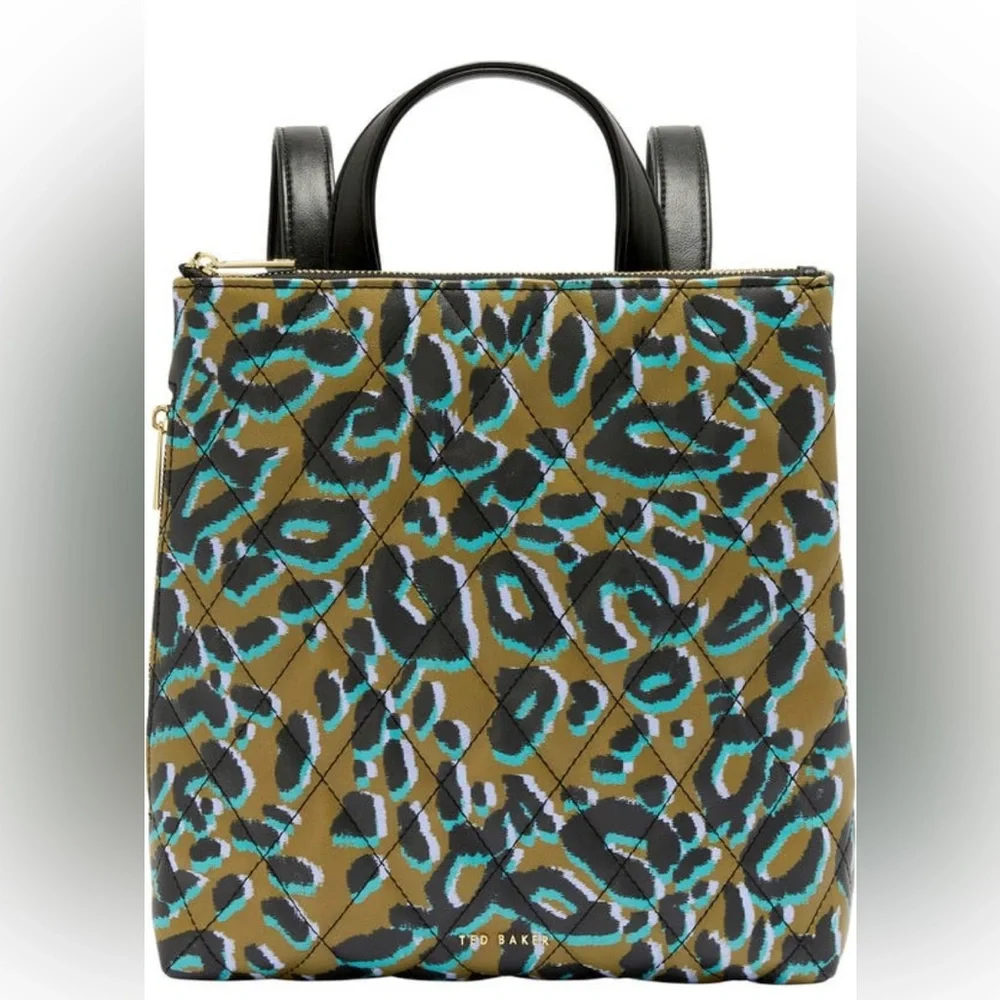 Ted Baker Quilted Animal Print Backpack